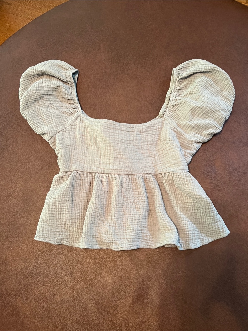 Altar’d state cotton gauze cropped top m